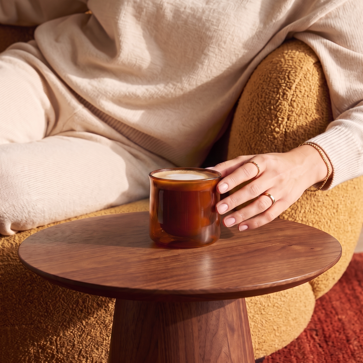A latte glass truly worth every moment