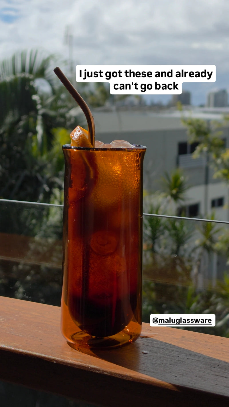 Customer using MALU glassware