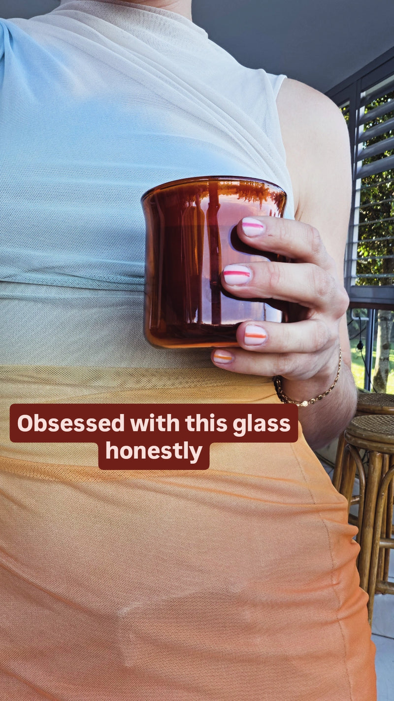 Customer using MALU glassware