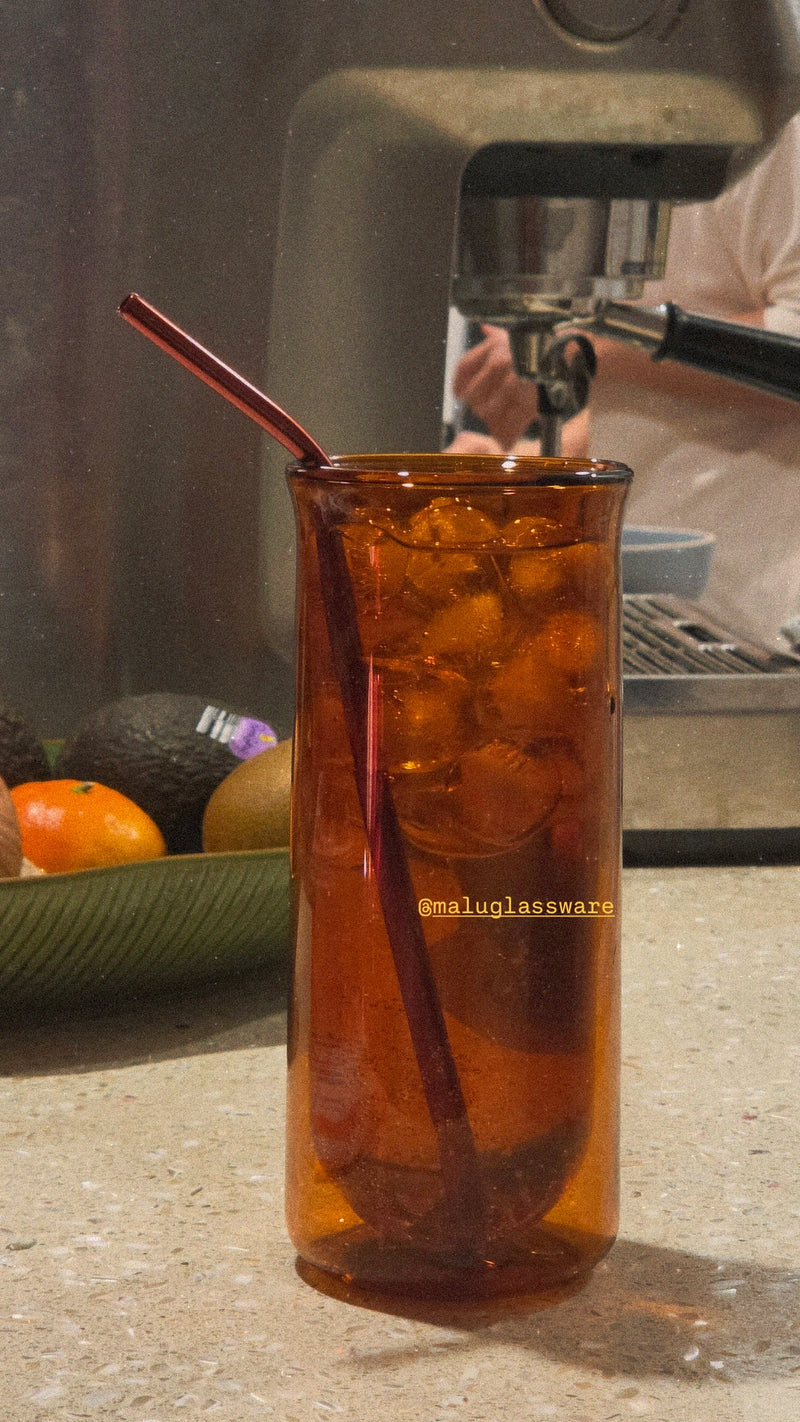 Customer using MALU glassware